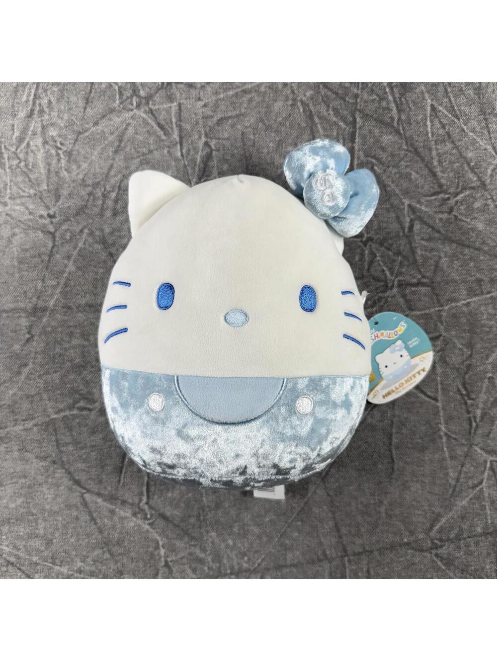 Squishmallows Plush Blue Hello Kitty 50th Anniversary